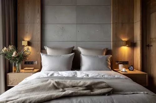 Tête de lit sur mesure : chevets intégrés, liseuses, prises et chargeur sans fil